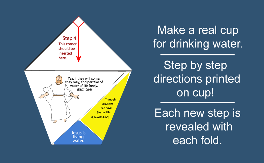 Living Waters – Paper Cup – LDS Paper Toys